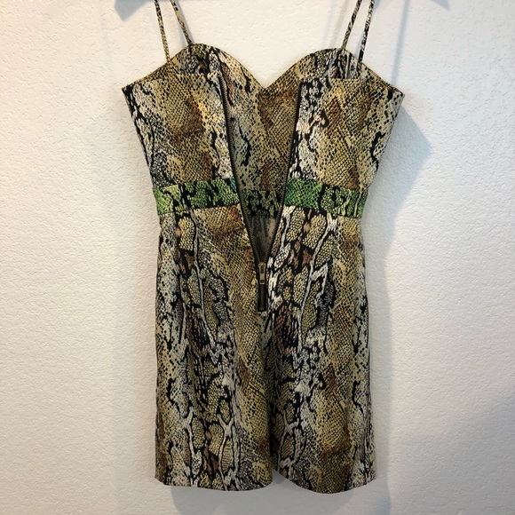 Naven Python Snake Print Cocktail Dress Sweetheart - Picture 11 of 12